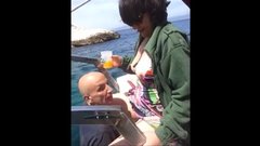 Voyeur Spying On Husband Wife - Slut exhibitionist wife caught fucking with stranger on a boat
