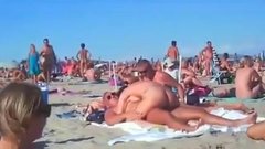 240px x 135px - Nudist swinger couples swap partners at the beach